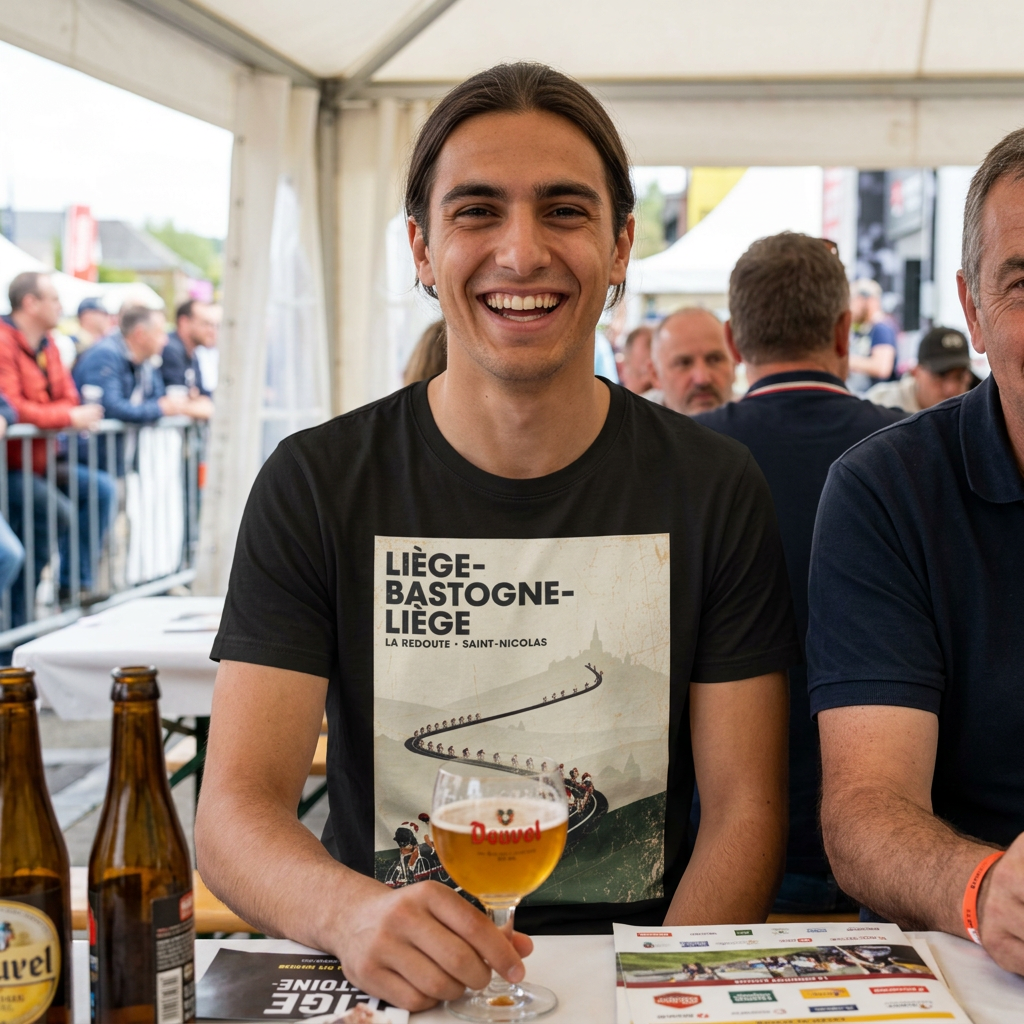 Liège Bastogne Liège Cycling Tee | Bauhaus Vector Race Design