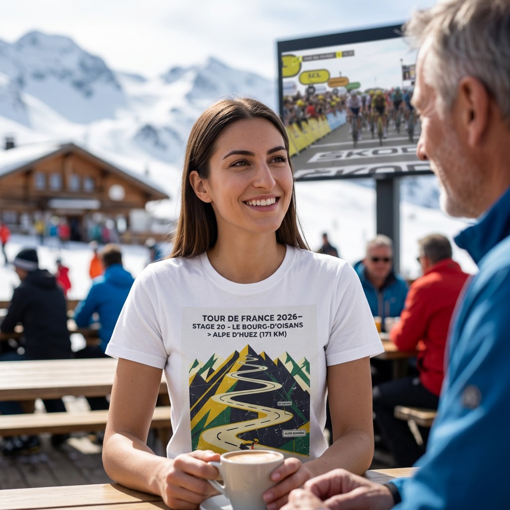Stage 20 Le Bourg-d’Oisans to Alpe d’Huez 171km Cycling Tee
