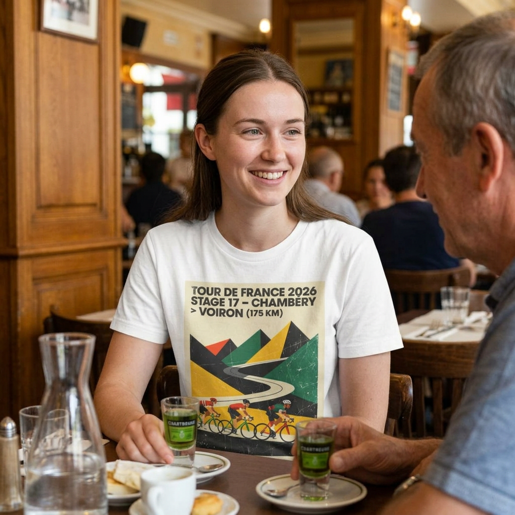 Tour de France 2026 Stage 17 Cycling T-Shirt | Chambéry to Voiron 175km | Graphic Tee