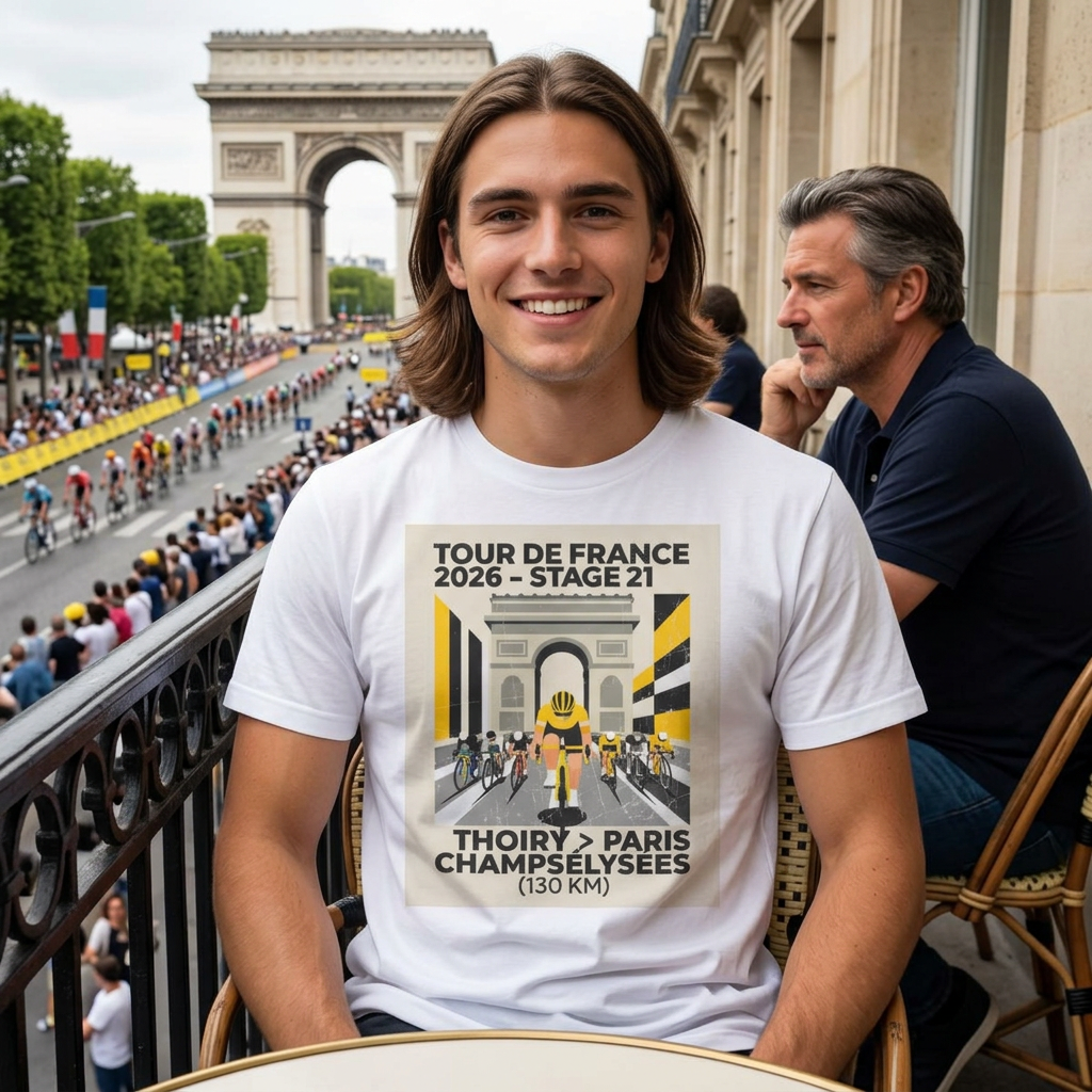 Stage 21 Thoiry to Paris Champs-Élysées 130km Cycling Tee