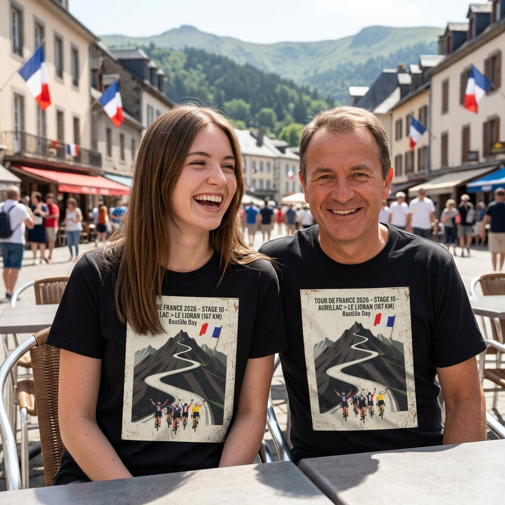 Stage 10 Aurillac to Le Lioran 167km Cycling Tee