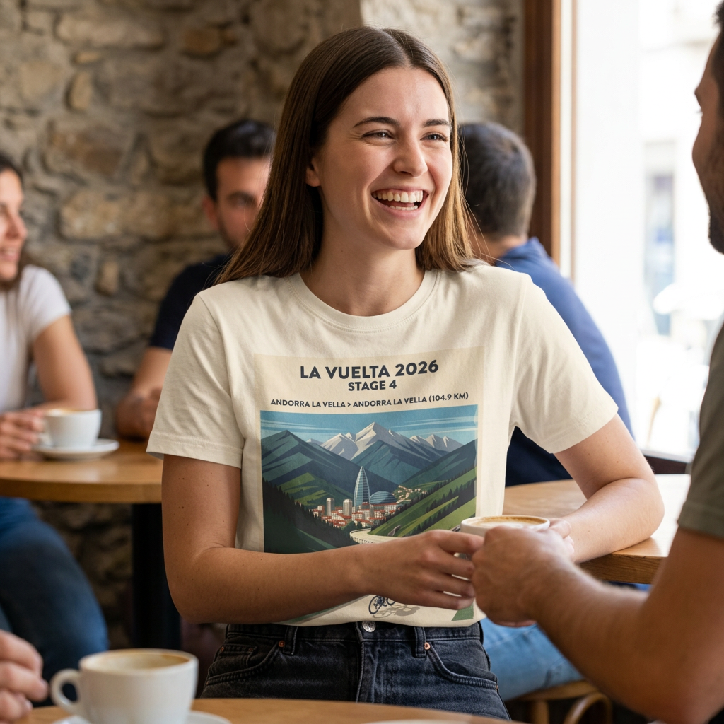 2026 Vuelta a España Stage 4 Cycling T-Shirt | Andorra la Vella 104.9km | Graphic Tee