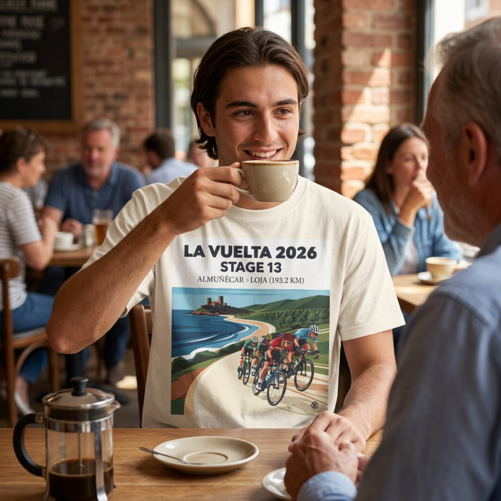 2026 Vuelta a España Stage 13 Cycling T-Shirt | Almuñécar to Loja 193.2km | Graphic Tee