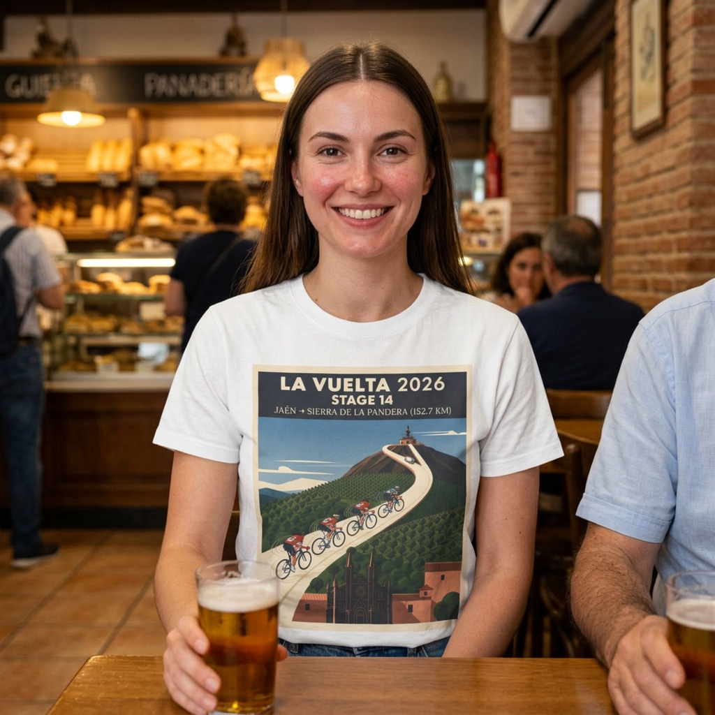 2026 Vuelta a España Stage 14 Cycling T-Shirt | Jaén to Sierra de La Pandera 152.7km | Graphic Tee