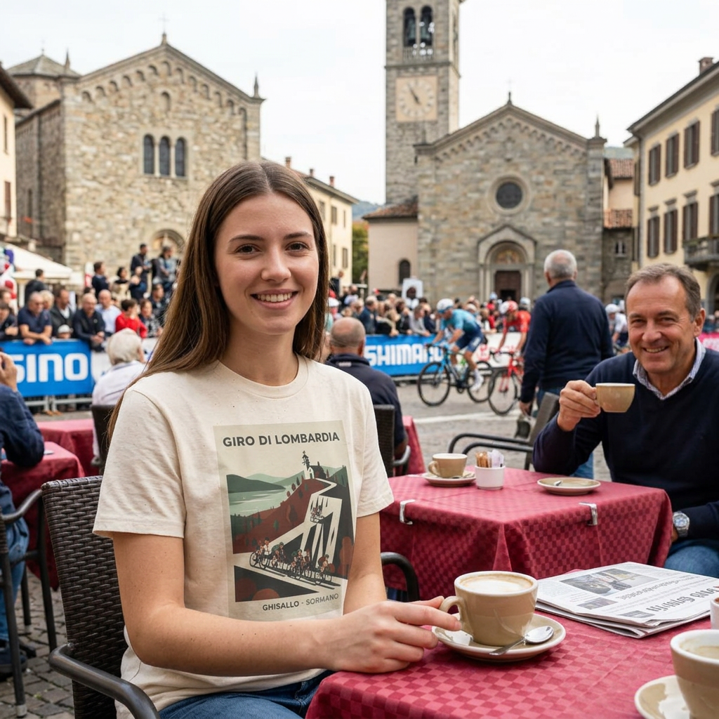 Il Lombardia Cycling Poster GIRO Di Lombardia, T-Shirt | Futurist Italy, Muro di Sormano