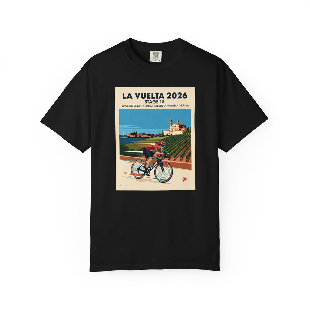 2026 Vuelta a España Stage 18 Cycling T-Shirt | El Puerto de Santa María to Jerez 32.5km | Graphic Tee