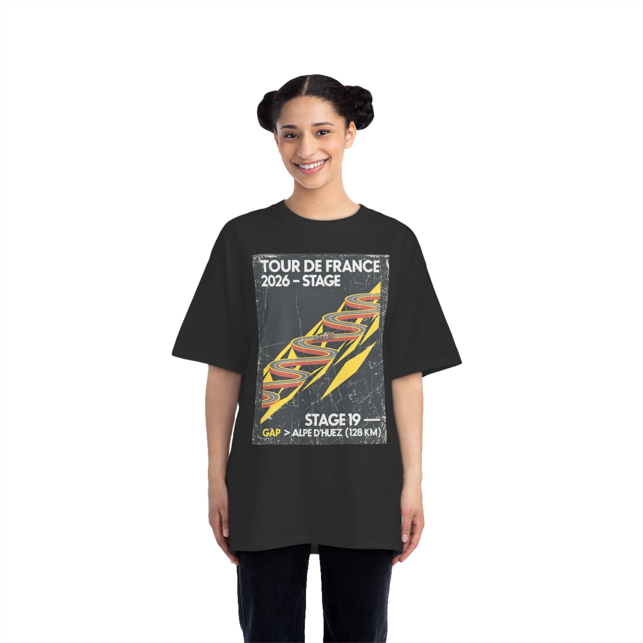 Tour de France 2026 Stage 19 Gap > Alpe d Huez T-Shirt | Bauhaus Mountain Cycling Poster