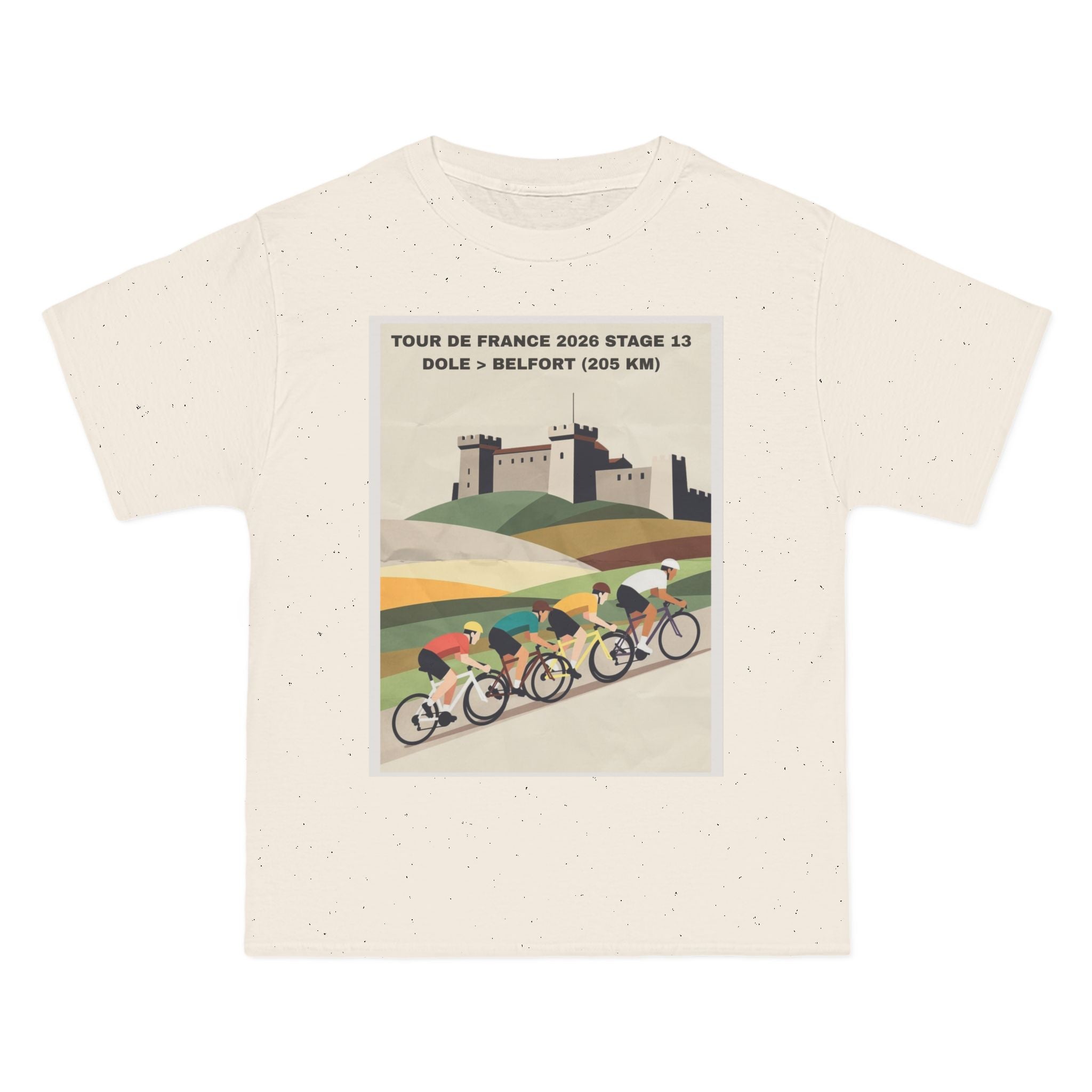 Tour de France 2026 Stage 13 Dole to Belfort T-Shirt | Bauhaus Cycling Illustration