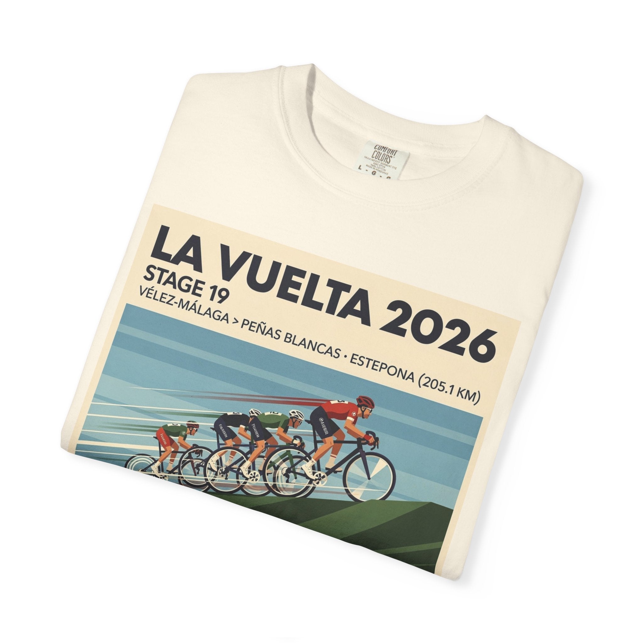 2026 Vuelta a España Stage 19 Cycling T-Shirt | Vélez-Málaga to Peñas Blancas 205.1km | Graphic Tee