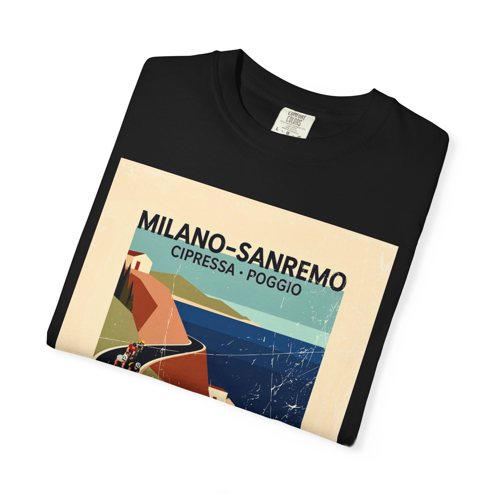 Milano Sanremo Cycling Graphic T-Shirt | Cipressa Poggio Echelon