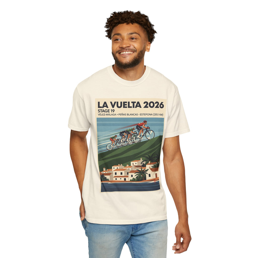 2026 Vuelta a España Stage 19 Cycling T-Shirt | Vélez-Málaga to Peñas Blancas 205.1km | Graphic Tee
