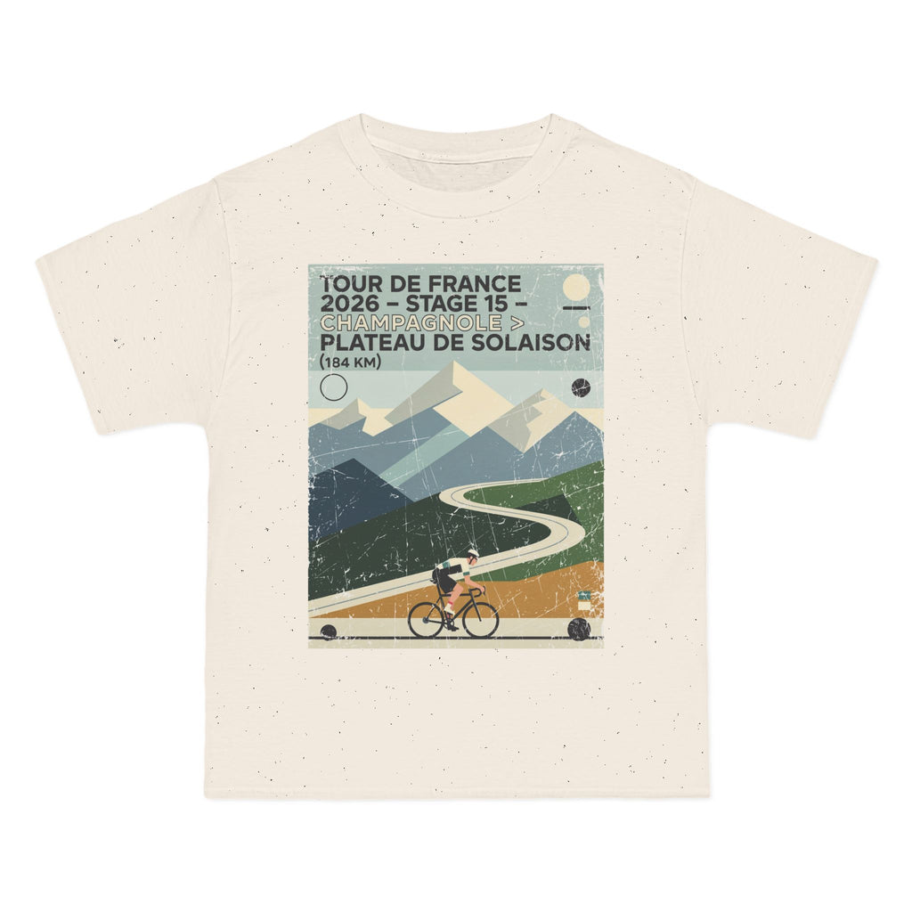 Tour de France 2026 Stage 15 Champagnole > Plateau de Solaison | Bauhaus Alpine Cycling Illustration T-Shirt