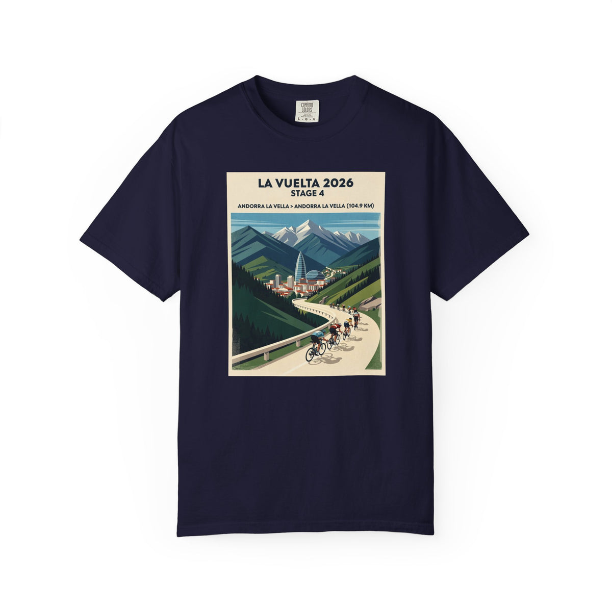 2026 Vuelta a España Stage 4 Cycling T-Shirt | Andorra la Vella 104.9km | Graphic Tee