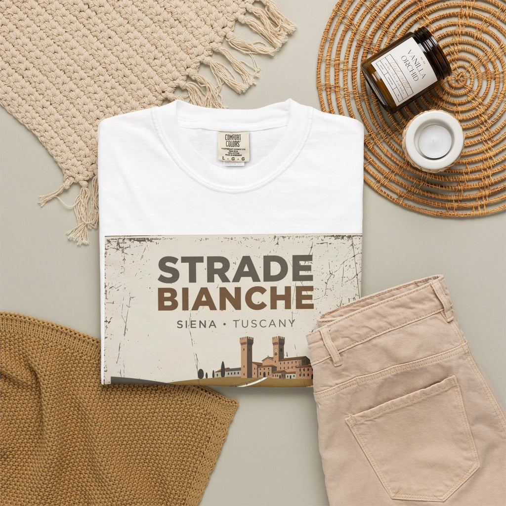 Strade Bianche Cycling Tee | Siena Tuscany Gravel Road Bike Shirt