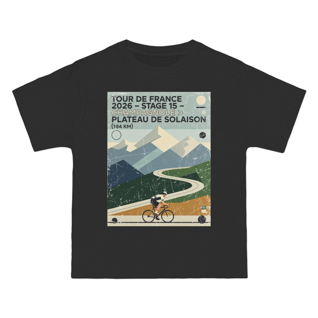 Tour de France 2026 Stage 15 Champagnole > Plateau de Solaison | Bauhaus Alpine Cycling Illustration T-Shirt