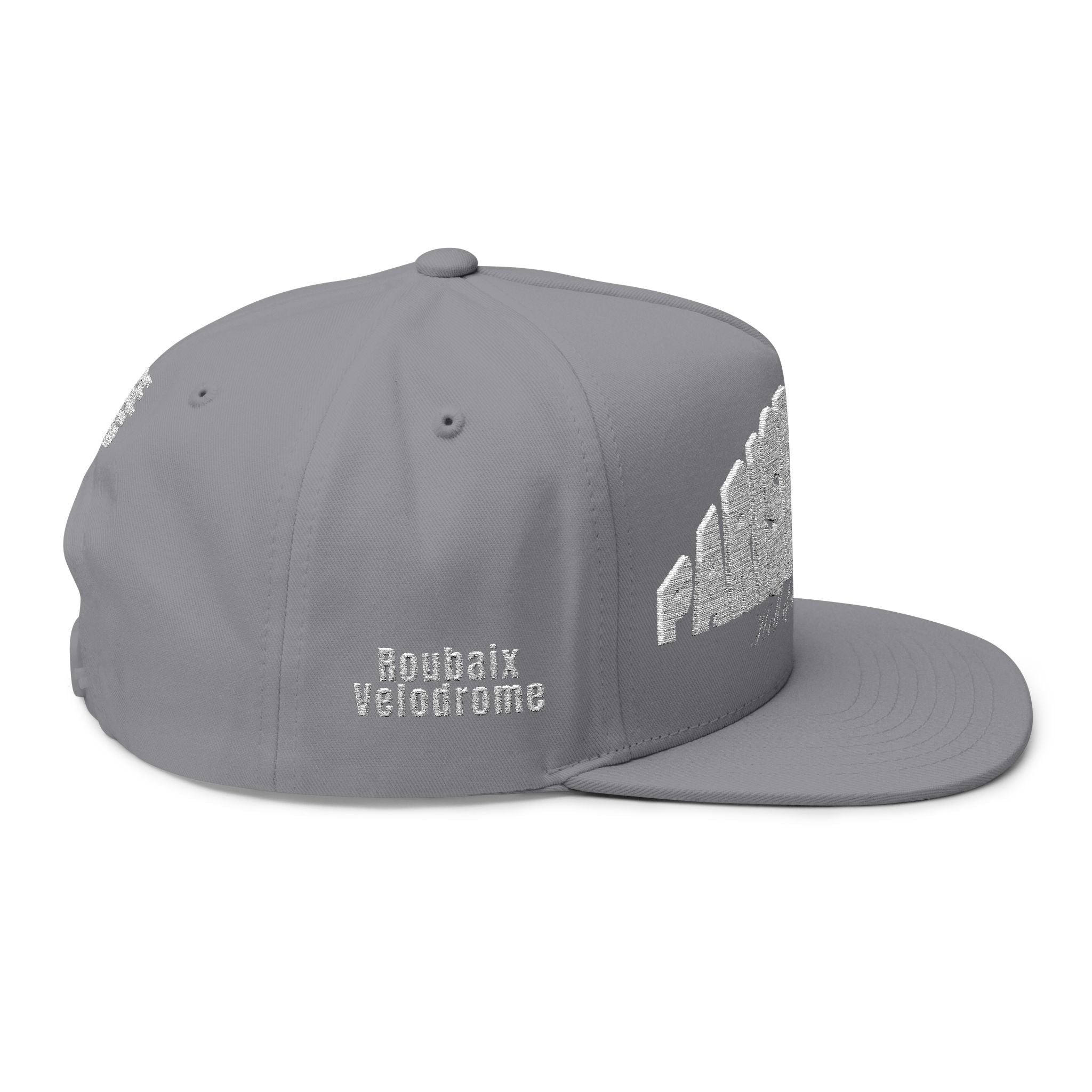Embroidered Flat Bill Snapback Cap, Paris-Roubaix Race Hat, Stylish Christmas Gift, Cyclist Cap, Yupoong High Quality