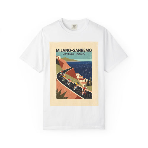 Milano Sanremo Cycling Graphic T-Shirt | Cipressa Poggio Echelon