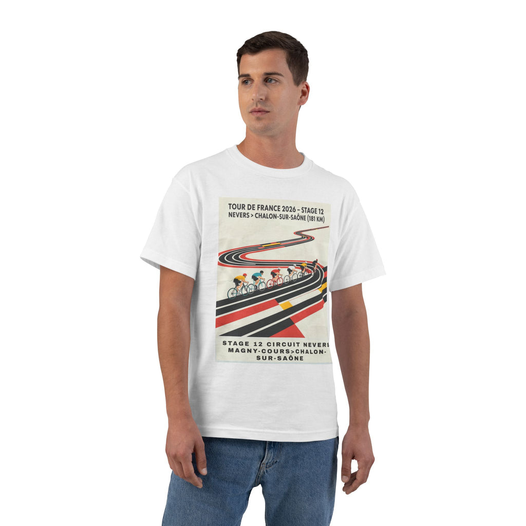 Tour de France 2026 Stage 12 Nevers to Chalon-sur-Saône T-Shirt | Bauhaus Cycling Poster