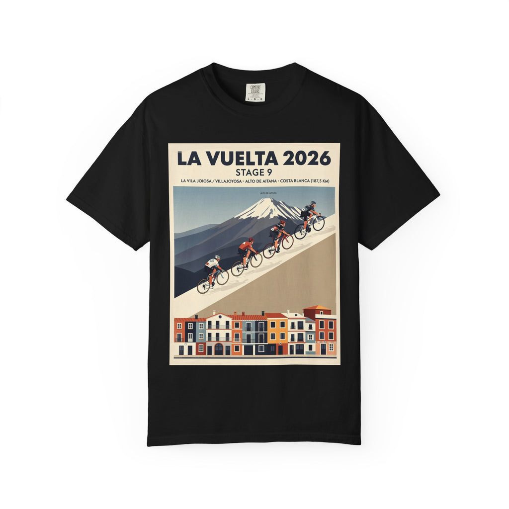2026 Vuelta a España Stage 9 Cycling T-Shirt | Villajoyosa to Alto de Aitana 187.5km | Graphic Tee