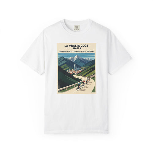 2026 Vuelta a España Stage 4 Cycling T-Shirt | Andorra la Vella 104.9km | Graphic Tee