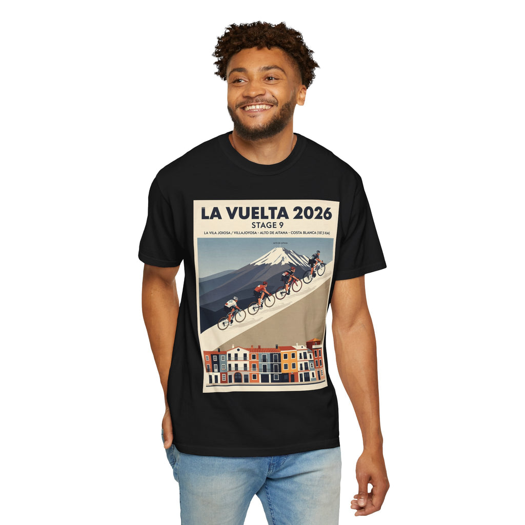 2026 Vuelta a España Stage 9 Cycling T-Shirt | Villajoyosa to Alto de Aitana 187.5km | Graphic Tee