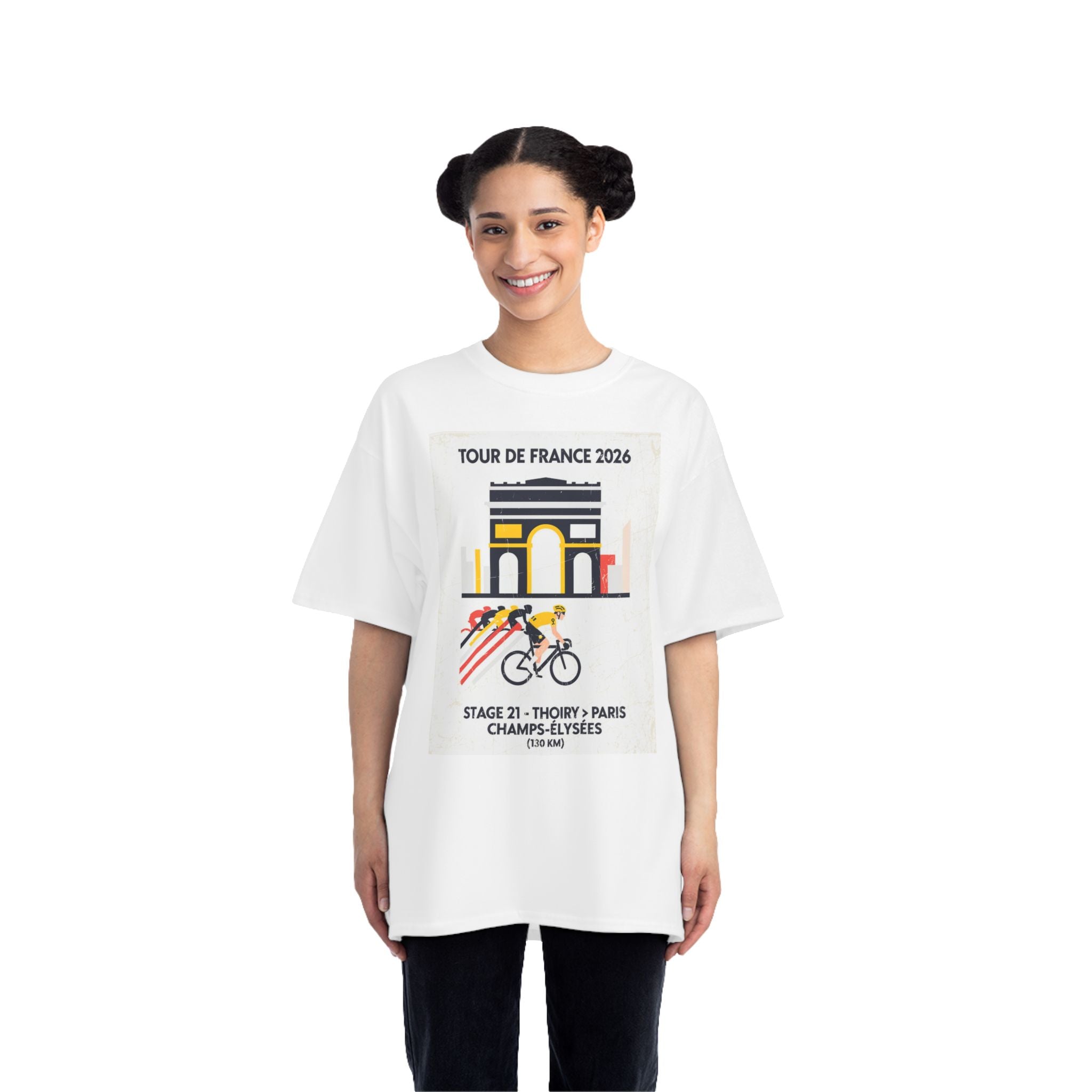 Tour de France 2026 Stage 21 Thoiry to Paris Champs-Élysées T-Shirt | Cycling Poster Design