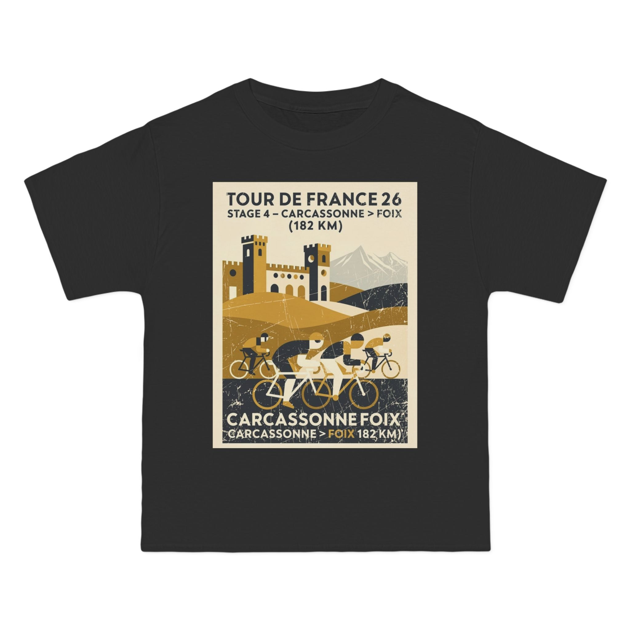 Tour de France 2026 Stage 4 Carcassonne > Foix T-Shirt | Bauhaus Cycling Artwork