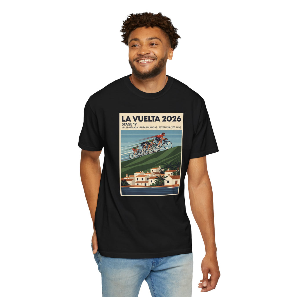 2026 Vuelta a España Stage 19 Cycling T-Shirt | Vélez-Málaga to Peñas Blancas 205.1km | Graphic Tee