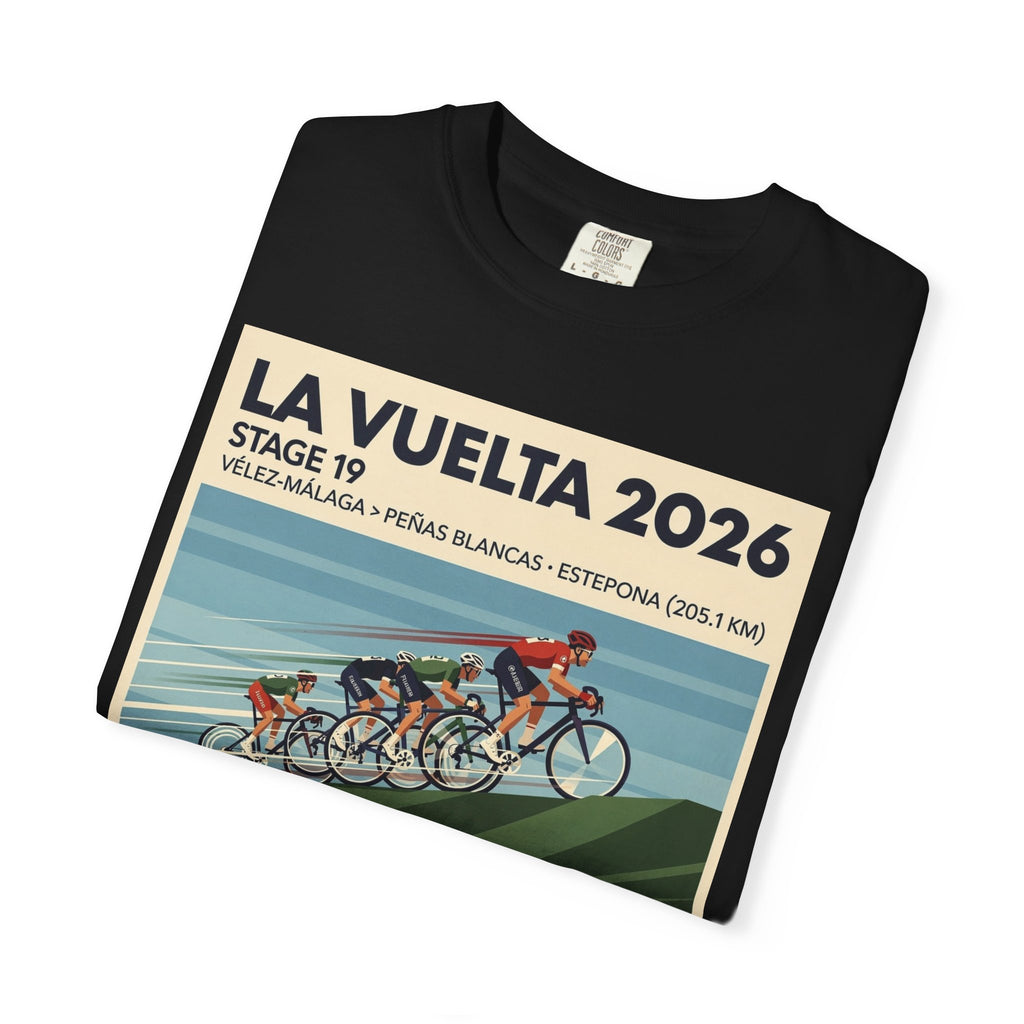 2026 Vuelta a España Stage 19 Cycling T-Shirt | Vélez-Málaga to Peñas Blancas 205.1km | Graphic Tee