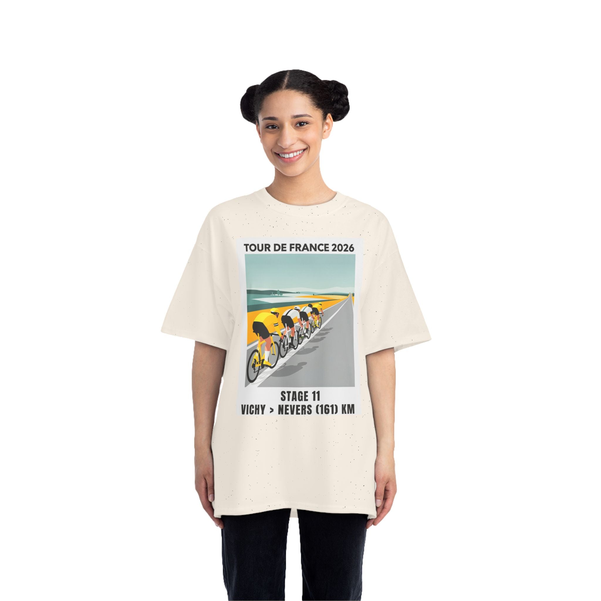 Tour de France 2026 Stage 11 Vichy to Nevers T-Shirt | Cycling Peloton Vector Art