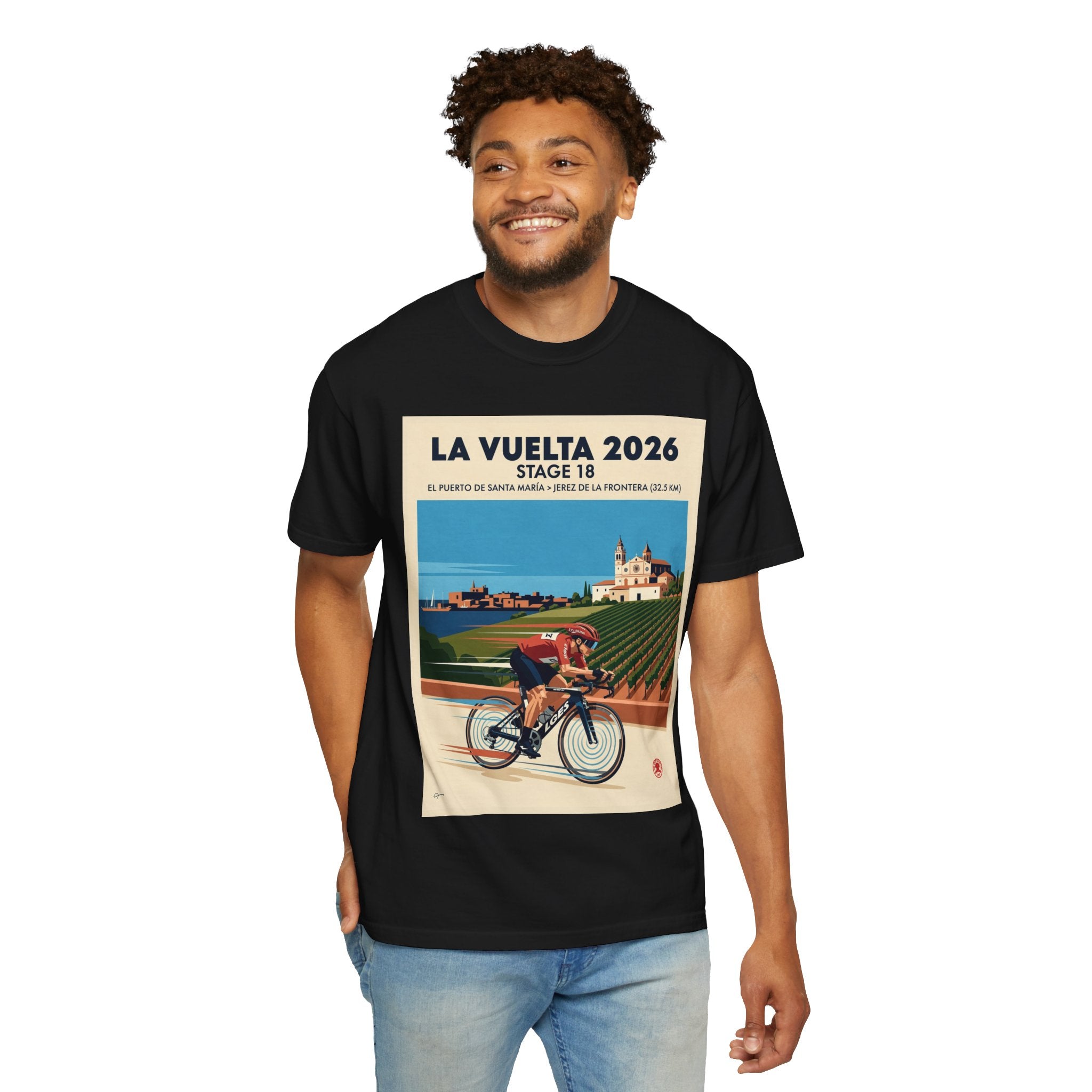 2026 Vuelta a España Stage 18 Cycling T-Shirt | El Puerto de Santa María to Jerez 32.5km | Graphic Tee