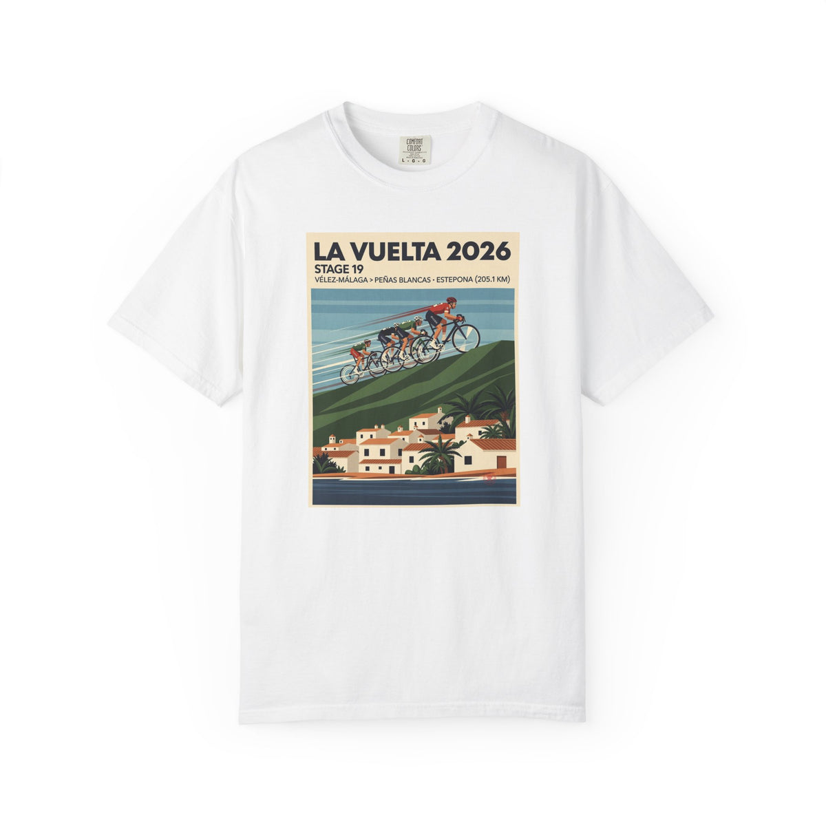 2026 Vuelta a España Stage 19 Cycling T-Shirt | Vélez-Málaga to Peñas Blancas 205.1km | Graphic Tee