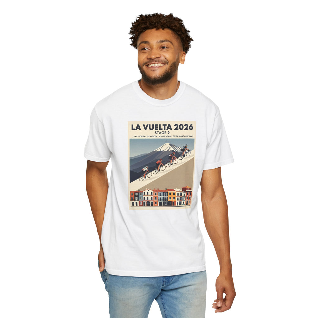 2026 Vuelta a España Stage 9 Cycling T-Shirt | Villajoyosa to Alto de Aitana 187.5km | Graphic Tee