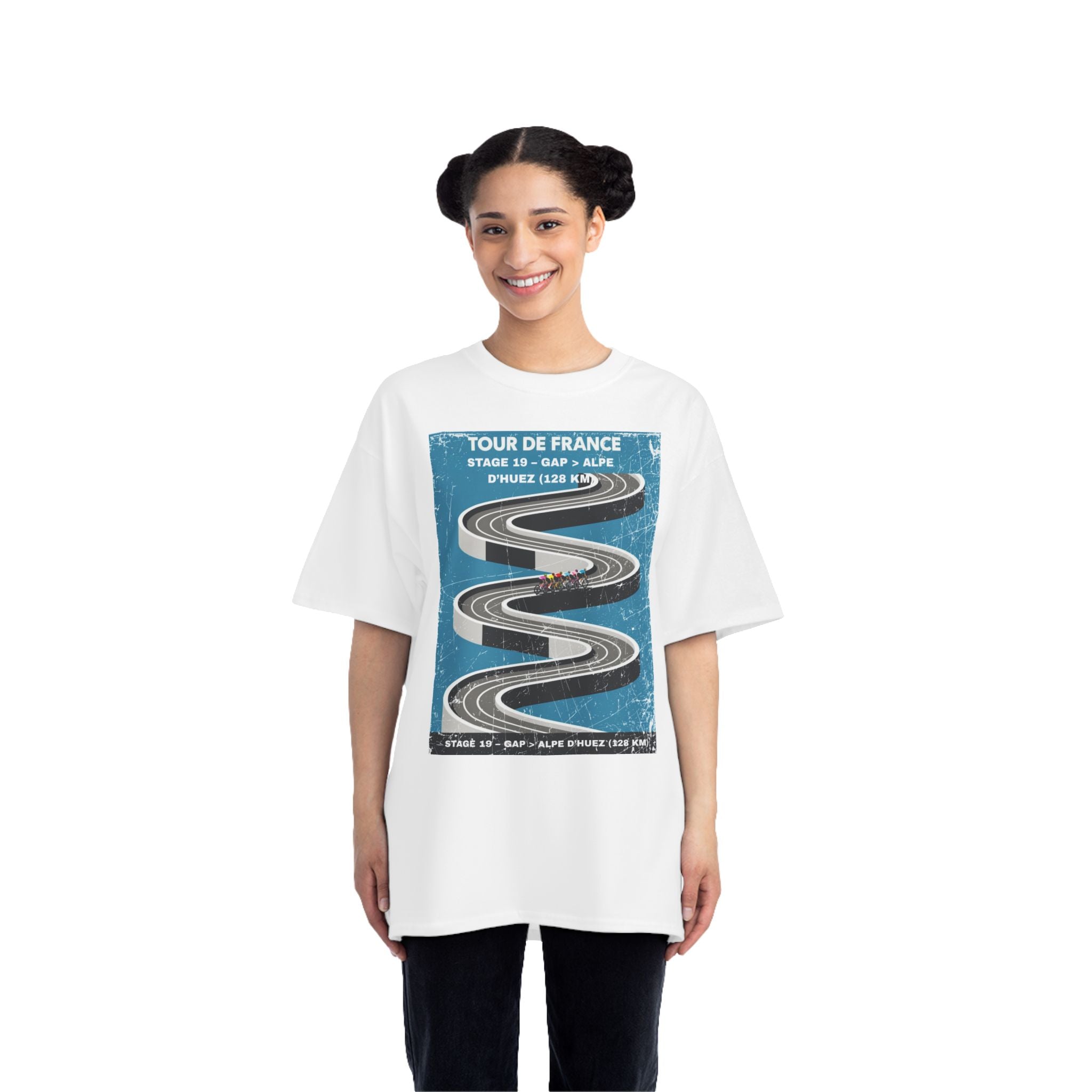 Tour de France 2026 Stage 19 Gap > Alpe d Huez T-Shirt | Bauhaus Mountain Cycling Poster