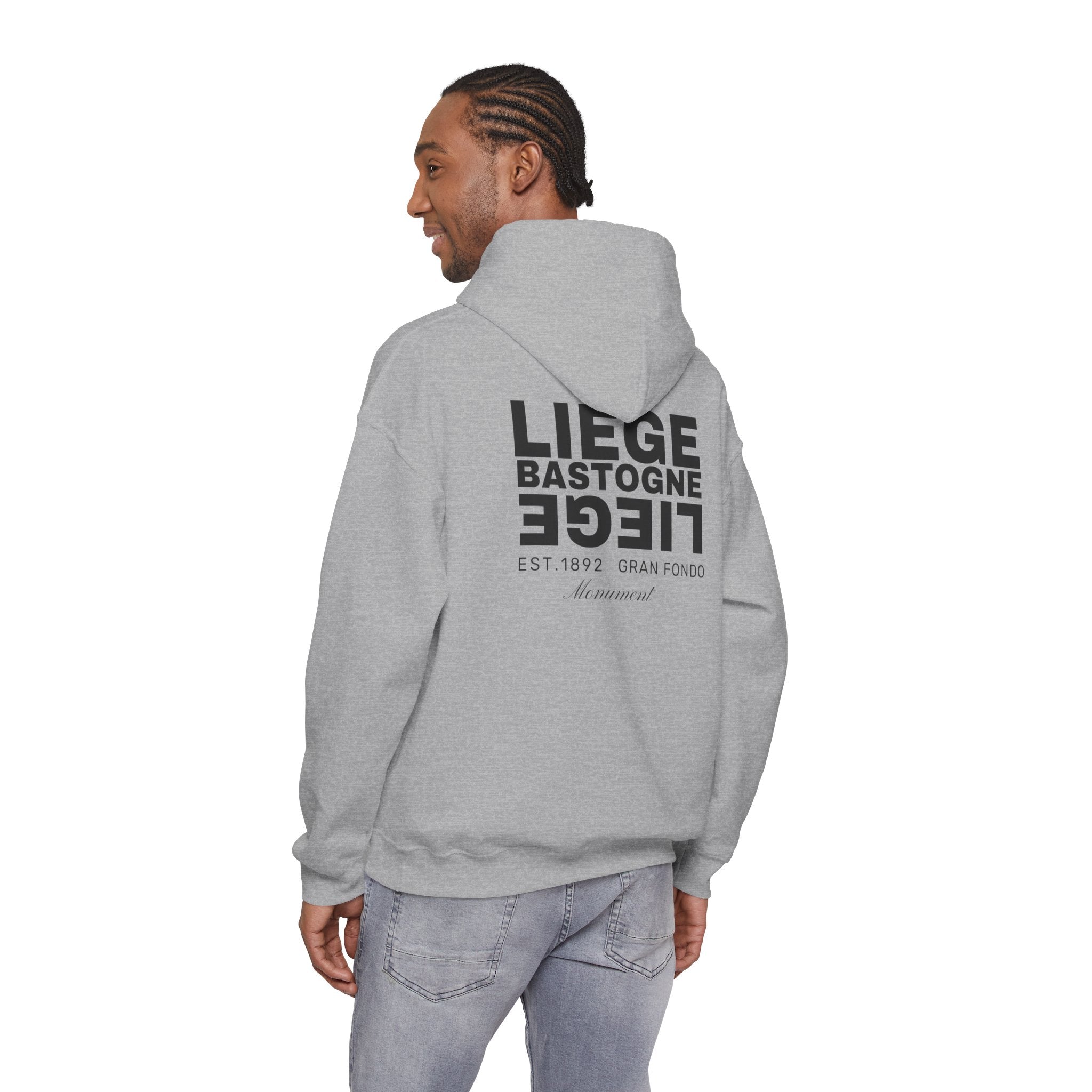 Liege Bastogne Liege Monument Bike race since 1892  Vintage Cycling Fan Logo Hoodie | Retro Cycling Sweatshirt
