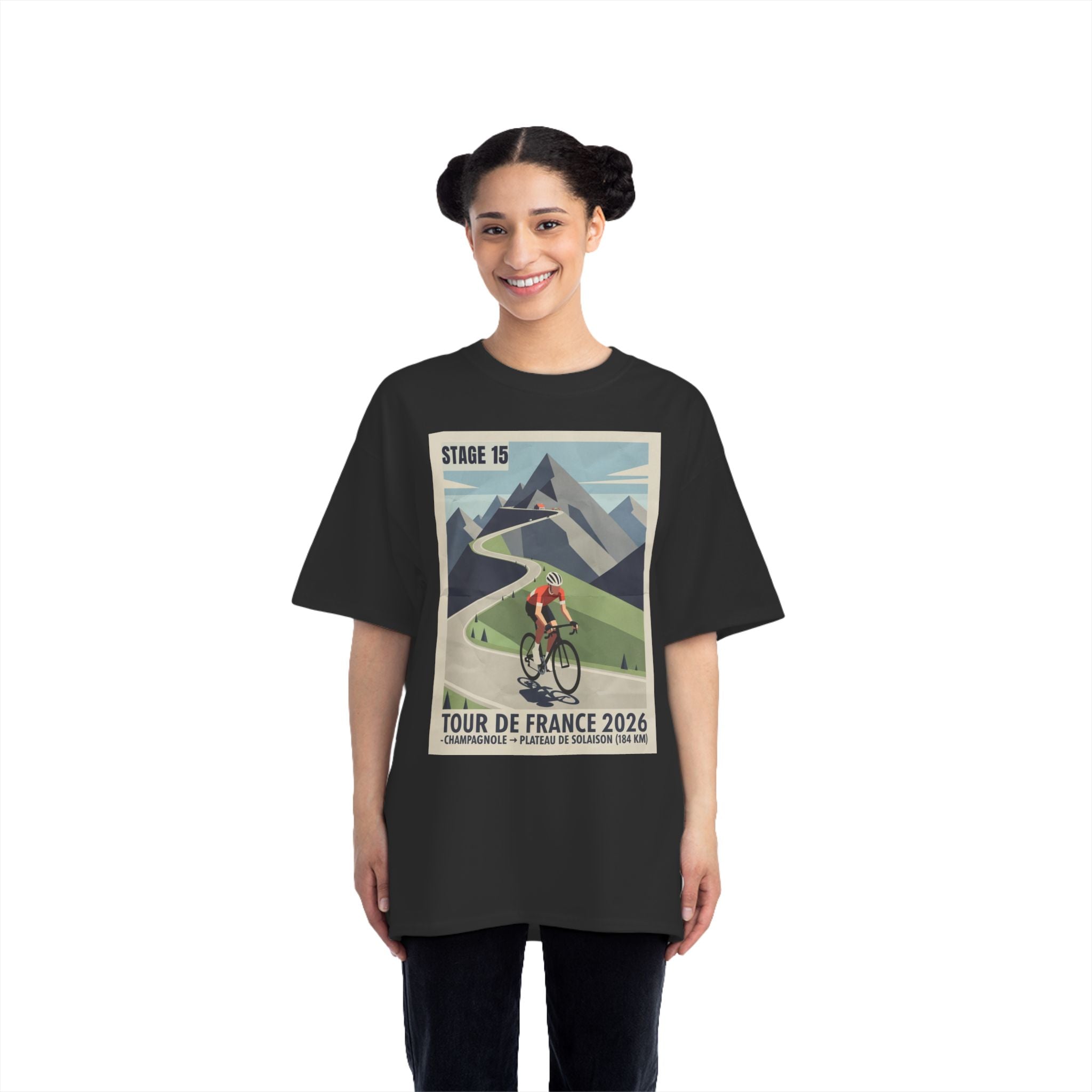 Tour de France 2026 Stage 15 Bauhaus Alpine Cycling T-Shirt | Champagnol to Plateau de Solaison