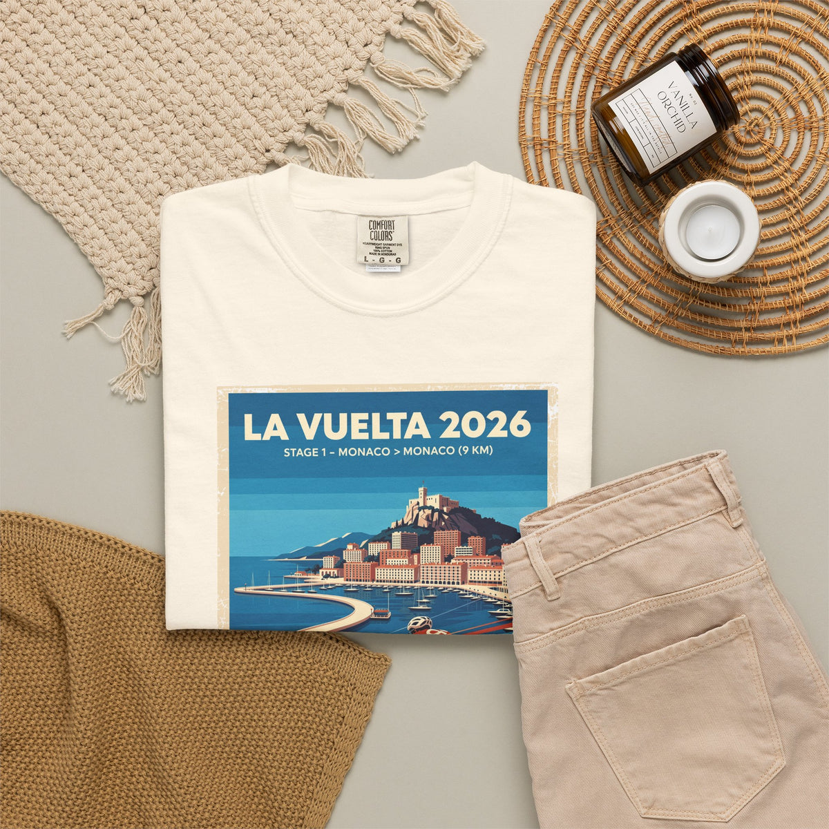 2026 Vuelta a España Stage 1 Cycling T-Shirt | Monaco to Monaco 9km | Graphic Tee