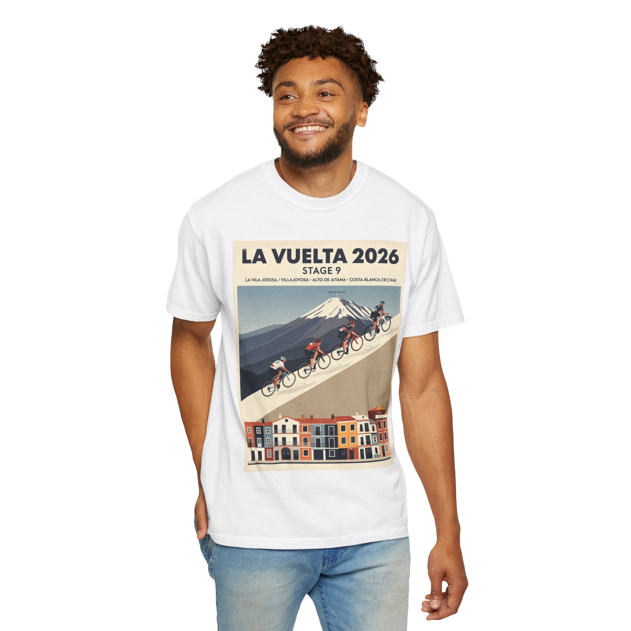 2026 Vuelta a España Stage 9 Cycling T-Shirt | Villajoyosa to Alto de Aitana 187.5km | Graphic Tee
