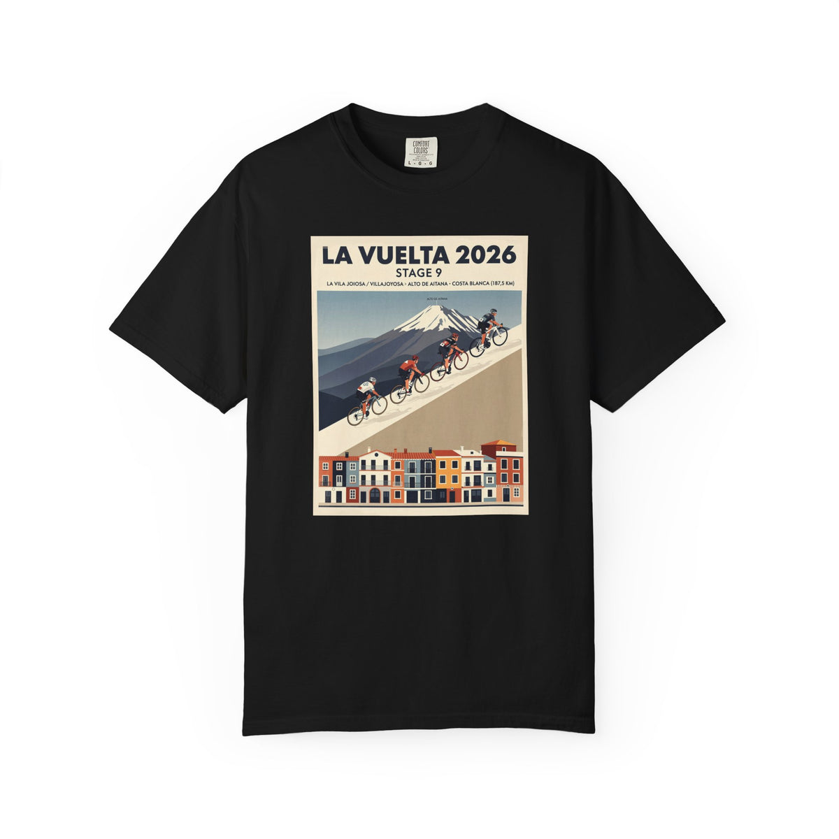 2026 Vuelta a España Stage 9 Cycling T-Shirt | Villajoyosa to Alto de Aitana 187.5km | Graphic Tee