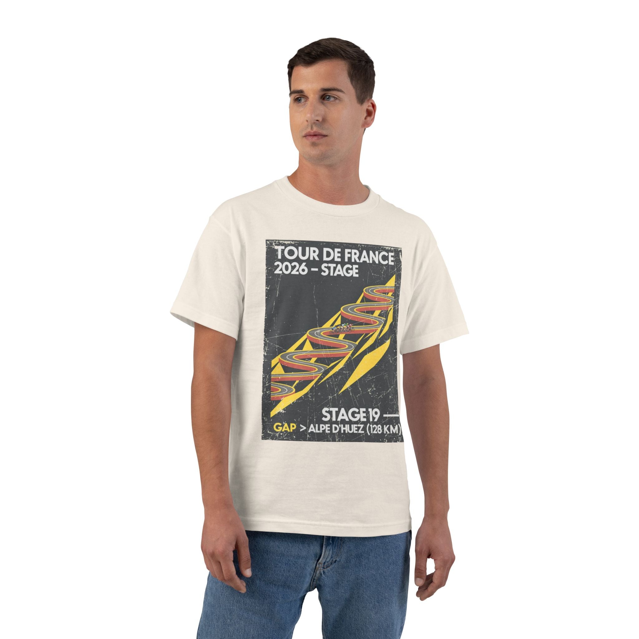 Tour de France 2026 Stage 19 Gap > Alpe d Huez T-Shirt | Bauhaus Mountain Cycling Poster