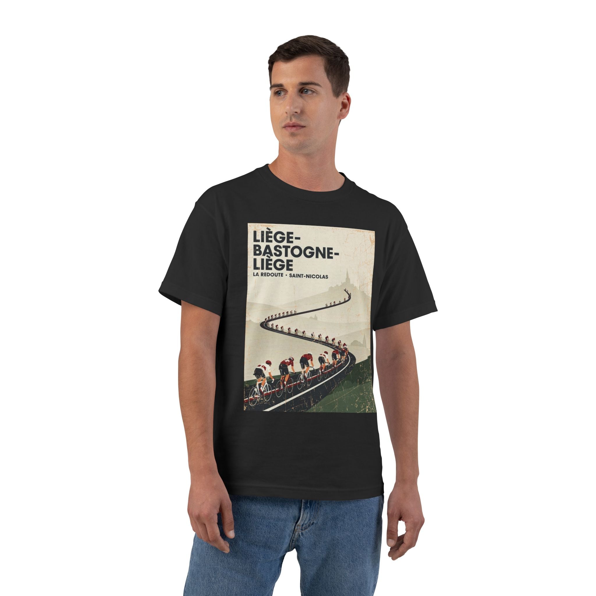 Liège Bastogne Liège Cycling Tee | Bauhaus Vector Race Design