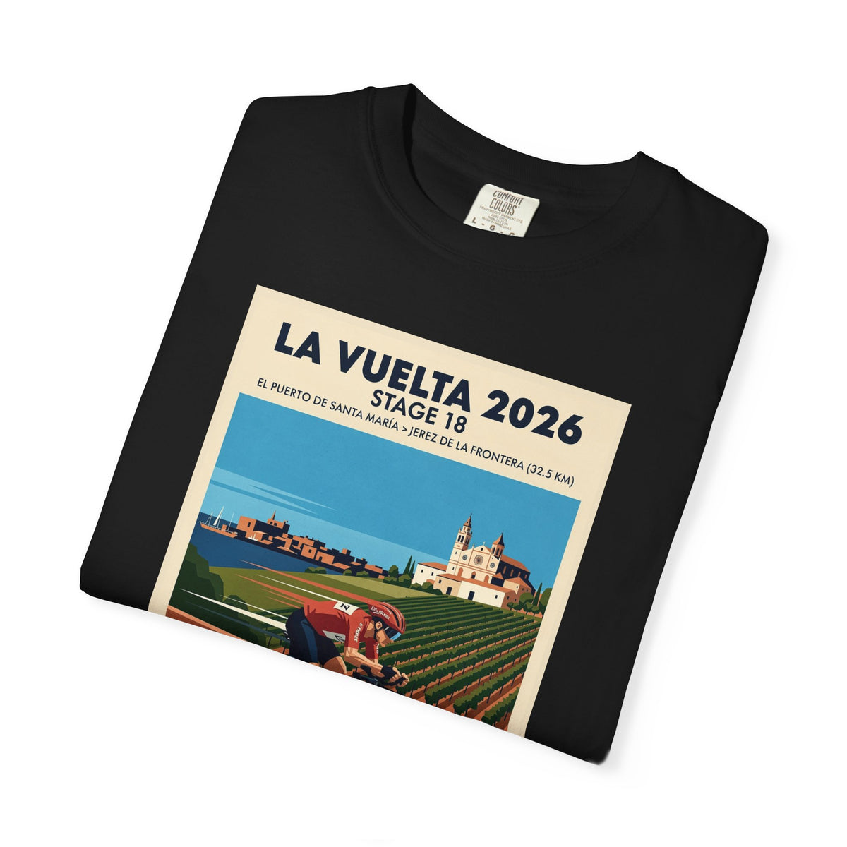 2026 Vuelta a España Stage 18 Cycling T-Shirt | El Puerto de Santa María to Jerez 32.5km | Graphic Tee
