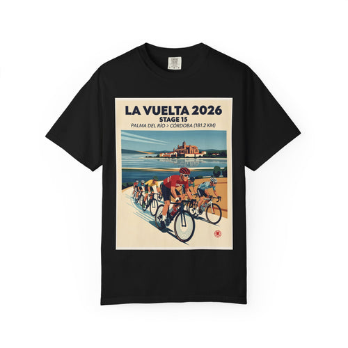 2026 Vuelta a España Stage 15 Cycling T-Shirt | Palma del Río to Córdoba 181.2km | Graphic Tee