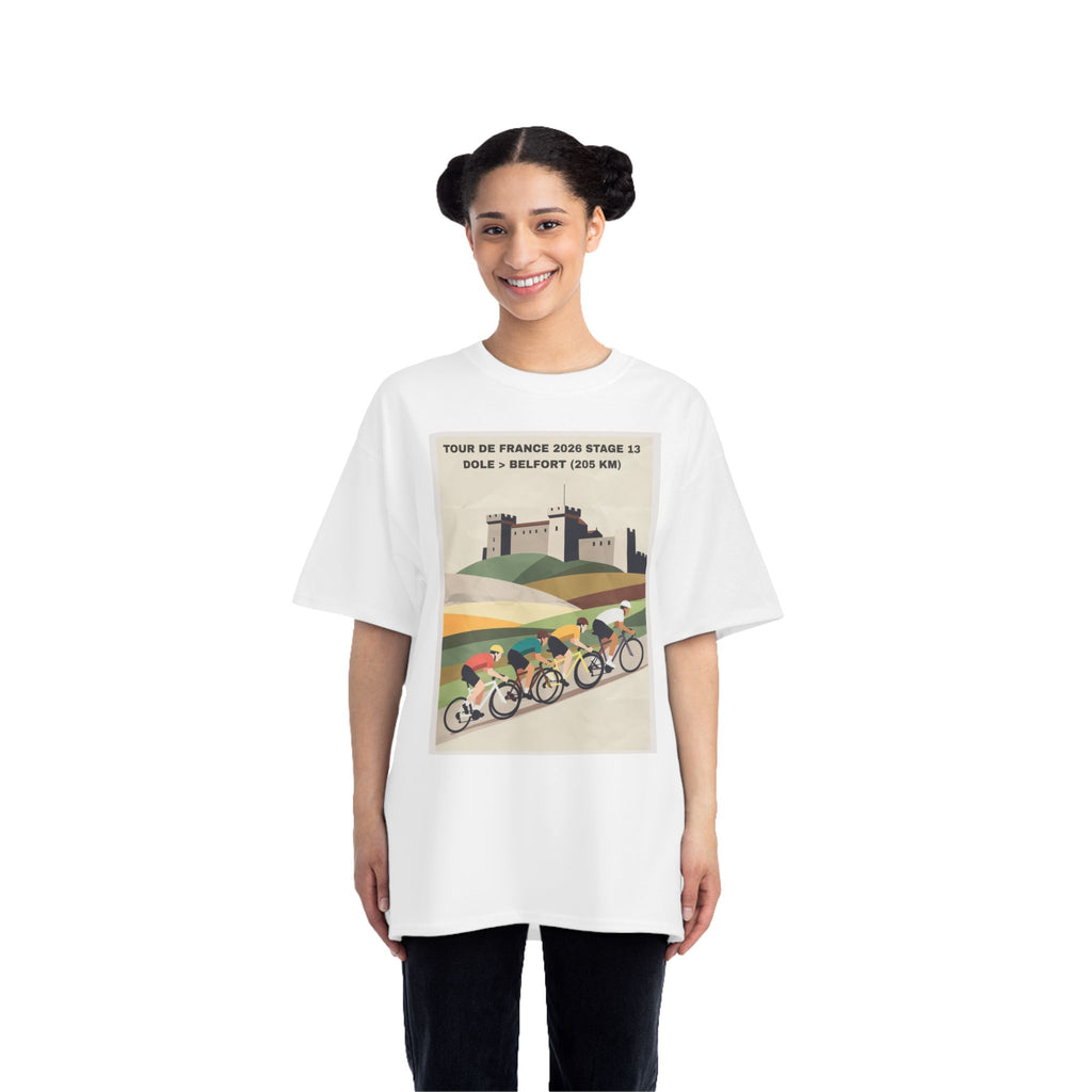 Tour de France 2026 Stage 13 Dole to Belfort T-Shirt | Bauhaus Cycling Illustration