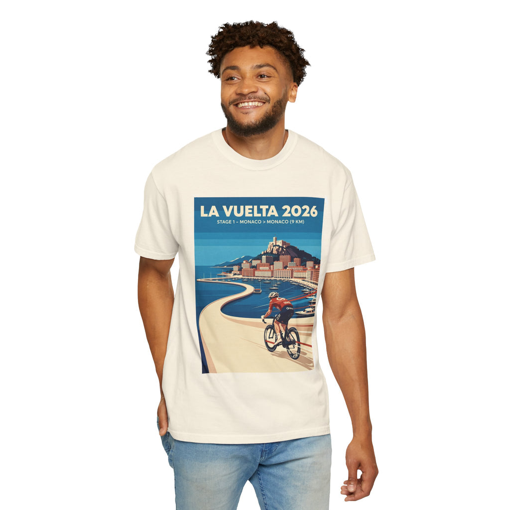 La Vuelta 2026 Stage 1 Monaco Vintage Cycling Poster Tee