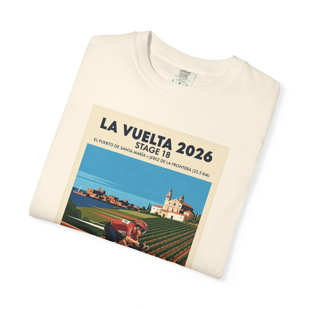 2026 Vuelta a España Stage 18 Cycling T-Shirt | El Puerto de Santa María to Jerez 32.5km | Graphic Tee