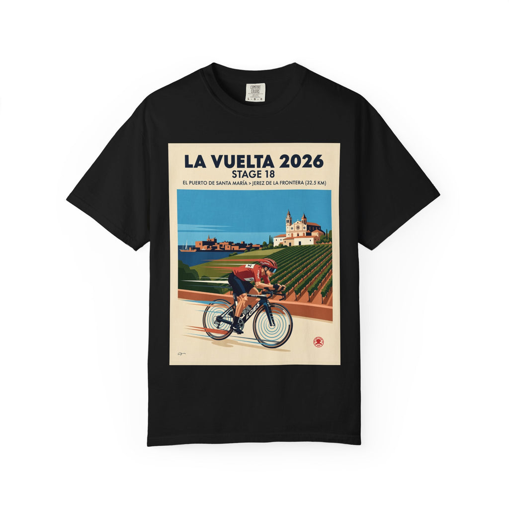 2026 Vuelta a España Stage 18 Cycling T-Shirt | El Puerto de Santa María to Jerez 32.5km | Graphic Tee