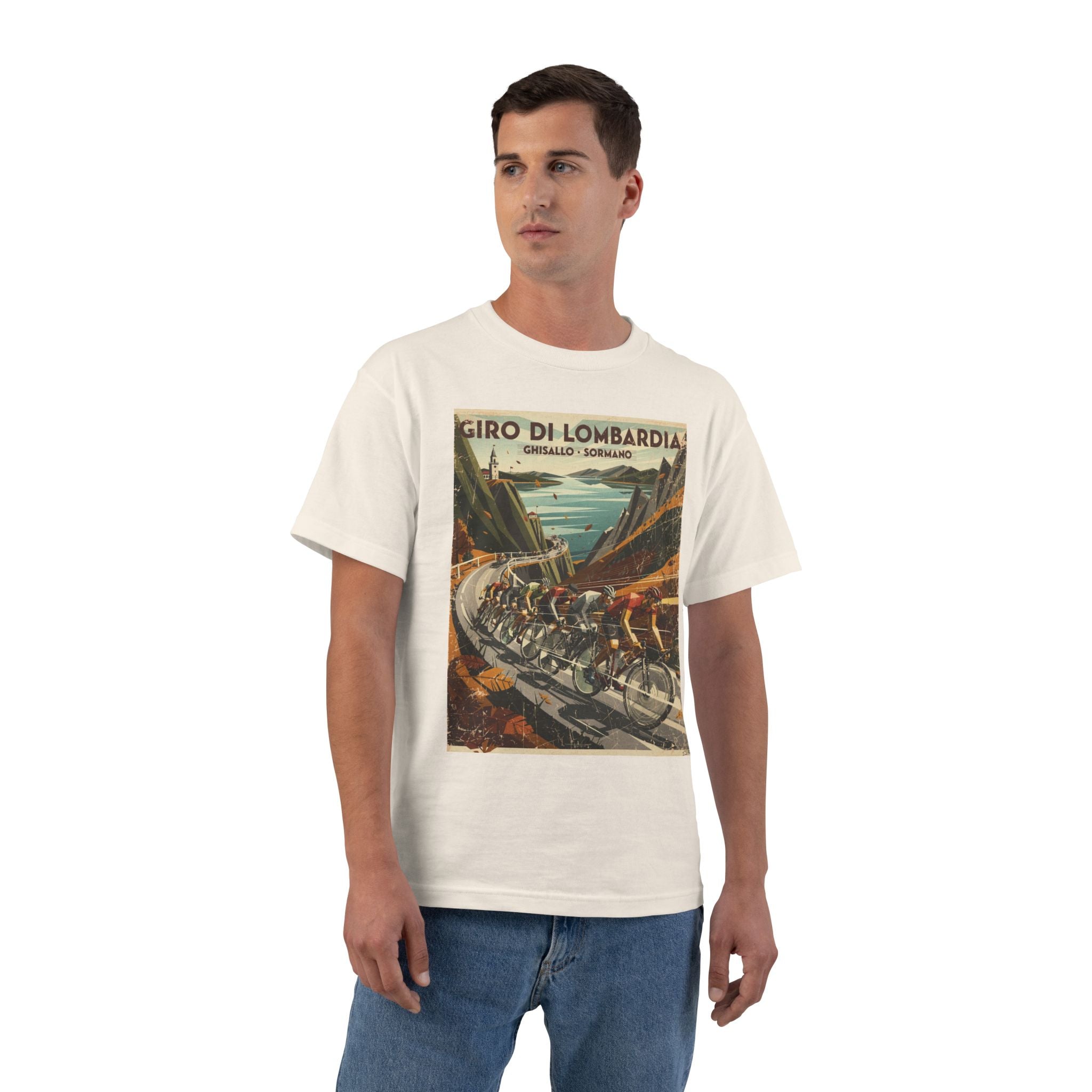 Il Lombardia Cycling Poster GIRO Di Lombardia, T-Shirt | Futurist Italy, Muro di Sormano