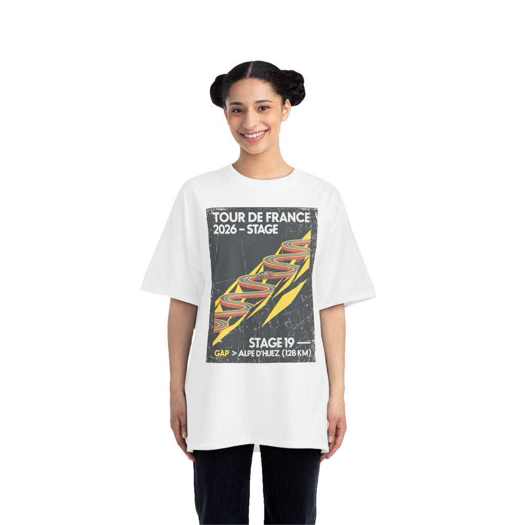 Tour de France 2026 Stage 19 Gap > Alpe d Huez T-Shirt | Bauhaus Mountain Cycling Poster