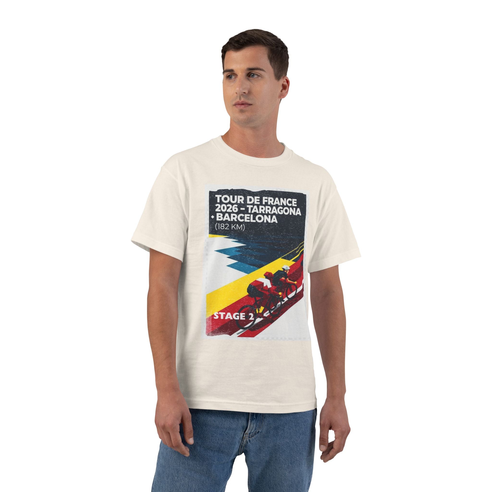 Tour de France 2026 Stage 2 Tarragona > Barcelona T-Shirt | Bauhaus Cycling Poster